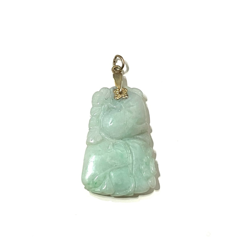 Light Green Carved Jade Pendant